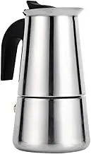 Stainless Steel Moka Pot Espresso Coffee Maker Stove Home Office Use Coffee Maker Single Serve K-Cup Pod Coffee Brewer(300ML)