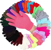 [FOMIYES] Knitted Children's Gloves Winter Warm Full Finger Gloves Touchscreen for Boys and Girls Multifunctional