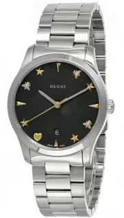 Gucci G-Timeless 38MM SS Black Guillochi Dial Unisex Watch - YA1264029