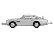 Aston Martin DB5 RHD (Right Hand Drive) Birch Silver Metallic 007 James Bond "Go