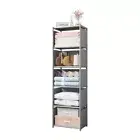 Storage Organizer Shelves for Bedroom Closet 5-Cube Space-Saving 6-Layer Book...
