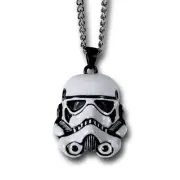 Star Wars Necklace Halloween Pendant Cosplay STORM TROOPER WHITE METAL CHAIN