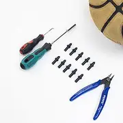 Rowland Harbor 10 Basketball Valves & Leak Repair Kit - Ball Doctor for Inflatable Balls (Nozzle, Hex Socket, Crochet Hook, Diagonal Pliers) - for Basketball, Football, Volleyball and More, QZ-01