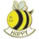 Bee Happy Hard Enamel Cloisonne Pin