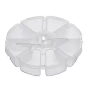 20 Pcs Round 8 Compartment Box 10Cm Clear Bead Diy Craft Jewelry Parts Storage Organizer Container Case