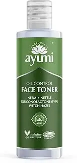 Ayumi Clarifying Neem & Witch Hazel Face Toner. Vegan, Cruelty-Free, Dermatologically-Tested, 1 x 150ml