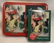 Coca-Cola Santa Clause Christmas Playing Cards Tin Limited Edition Vintage 1996