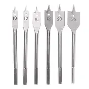 6Pcs 10/12/16/18/20/25mm Spade Drill Bit Set Wood Hole Saw Cutter Flat Wood Bits Woodworking Tool