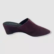 $165 Natori Women's Purple Tonic Wedge Mule Slide Sandal Shoes Size 5.5