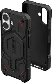 UAG Monarch Pro Apple iPhone 16 (6.1") Case - Kevlar Black (114458113940), 25ft. Drop Protection (7.6M), 5 Layers Protection, Tactical Grip