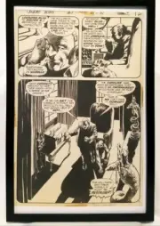 Swamp Thing #1 pg. 10 by Bernie Wrightson 11x17 FRAMED Original Art Poster DC Co