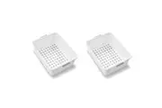 2x Madesmart Medium Basket Kitchen Sink Caddy Storage Organiser 38x27cm White