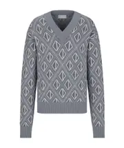 Long-sleeved knitted pullover S Gray