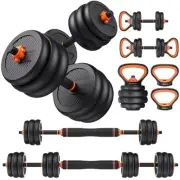 Adjustable Dumbbells, 20/30/40/45/70/90lbs Free Weight Set with Connector, 5
