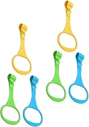 GARVALON Bed Pull up Rings 6 Pack Toddler Learning Tools Hanging Rings for Arm
