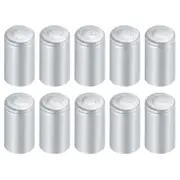 100Pcs PVC Heat Shrink Wine Bottle Caps, 1.3" Wine Shrink Wrap Sleeve Cap Silver