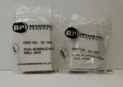 2 BPI BROADBAND DUAL SURFACE MOUNT PHONE/ ETHERNET WALL JACK #53 - 642 WHITE