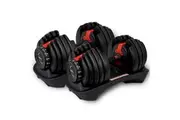 YOPOWER 2 x 24kg Adjustable Dumbbell Dumbbells Weight Plates