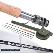 9ft 4 Section Fly Fishing Rod with Fishing Rob Bag 2.7M 4/5/6/7/8 Cork Handle AU