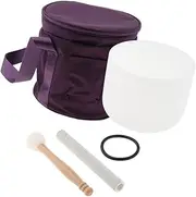 ａ aternee Crystal Singing Bowls Set with Mallets Rubber O Ring Travel Bag Yoga Sound Bowl for Traveling, 10 inch Set