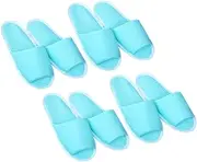 Lightweight Women's Folding Slippers 4 Pairs Disposable Open Toe for Travel Hotel Use