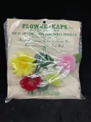 Vintage Flower Kaps Fizz Saver 1962 Soda Bottles Decoration Hong Kong MINT