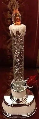 Christmas MultiColor St. Nicholas Square Mini Light-Up Shimmer Candle LED Beauty