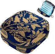 Period Bag,Sanitary Napkin Storage Bag,Tropical Painting Leaves Floral,Tampon Holder for Purse