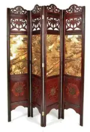 ISHKA Oriental 4 Panel Screen Gold RRP$399 Brand new with tags