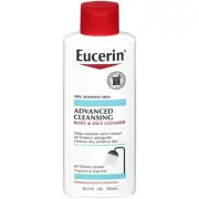 Eucerin Advanced Cleansing Body and Face Cleanser, PH-Balanced, Gentle Face and