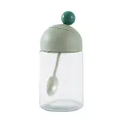 Kitchen Seasoning Storage Jar Spoon Lid Integrated Glass Telescopic Seasoning Jar MM