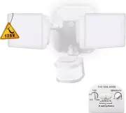 LED Security Wall Lamp 4000LM Dusk to Dawn Light Sensor Outdoor IP65 Waterproof