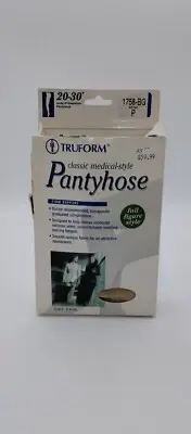 TRUFORM Full Figure Pantyhose 20-30mmHg (Beige) Petite. Box Damaged.