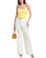 STAUD x Wrangler Grayson White Wide Leg Jean