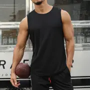 TENGOO Men's Quick-drying Sports Vest Breathable Elastic Sleeveless Fitness Tank Top for Outdoor Basketball Running Trai