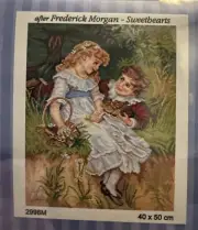 Printed needlepoint tapestry Canvas Only Orchidea 40x50 Cm Sweethearts
