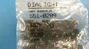 (5 PCS) 551-0209 Dialight LED CBI, Single Green Diffused, Tinted 2.1V 10mA, RA