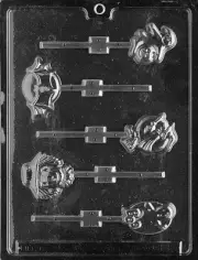 SMALL ASSORTED HALLOWEEN LOLLY MOLD H17 ghost witch cake topper Chocolate Candy