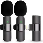 Wireless Lavalier Microphone for iPhone iPad Clear Sound Noise Reduction 66ft...