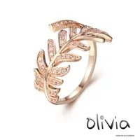 在飛比找蝦皮購物優惠-現貨 Olivia Fashion 戒指 精雕月桂葉施華洛世