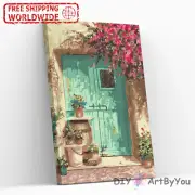 Paint By Numbers Kit Rustic House Abstract Adult Art Framed Decor Painting Brush