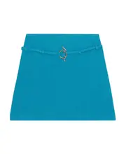 Twill Wool Suiting Mini Skirt EU42 Blue