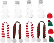 Christmas Drink Jars with Lids 10pcs Set 50ml Plastic Candy Jars Drink Bottle Aus for Boys and Girls
