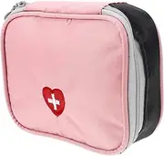 Beavorty Portable Medicine Bag Durable Polyester Storage Organizer for Travel Emergency Medical Supplies and Outdoor Activities Pink