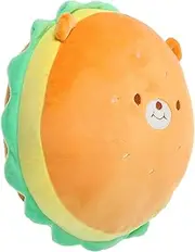 Creative Hamburger Bear Plush Pillow Cute Cartoon Doll for Sofa Couch Fluffy Hamburger Soft Down for Adults