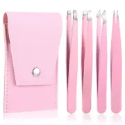 Precision Tweezers Set for Women with Travel Bag, Professional Stainless Stee...