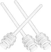 CONGARTENO 3Pcs Glass Honey Stirring Rods Practical Honey Dipper Sticks for Jars for Syrup Jam and Viscous Liquids Reusable and Easy to Clean for Home Kitchen Use