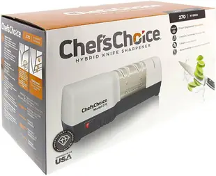 [9美國直購] Chefs Choice 270 電動和手動 三段式磨刀器 Hybrid Diamond Hone Knife Sharpener Combines Electric and Manual