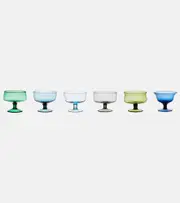 [Bitossi] Bitossi Diseguale set of 6 glass dessert bowls
