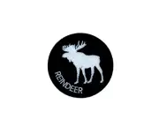 Embroidery patch sew badge iron on glue transfer reindeer